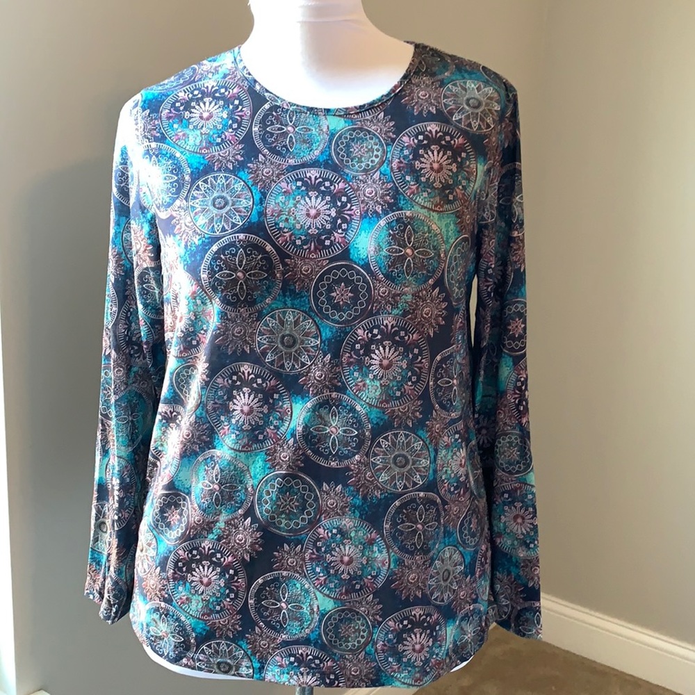 MISSLOOK Blue Celestial Long Sleeve Tee 2XL